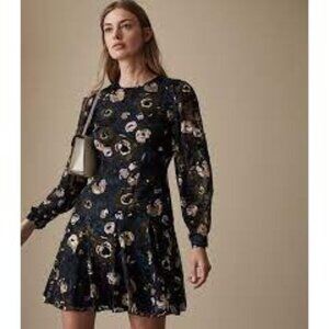 Reiss Alli Floral Burnout Dress, Size 8